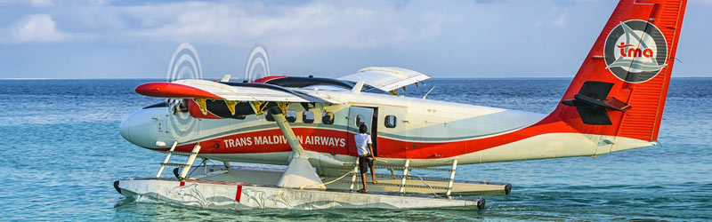 Malediven Reisen Wasserflugzeug