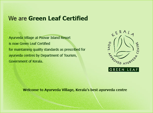 Poovar Island Resort  Green Leaf Award Kerala